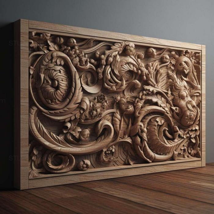 Patterns and decorations (stl length 1, PATTERN_1501) 3D models for cnc